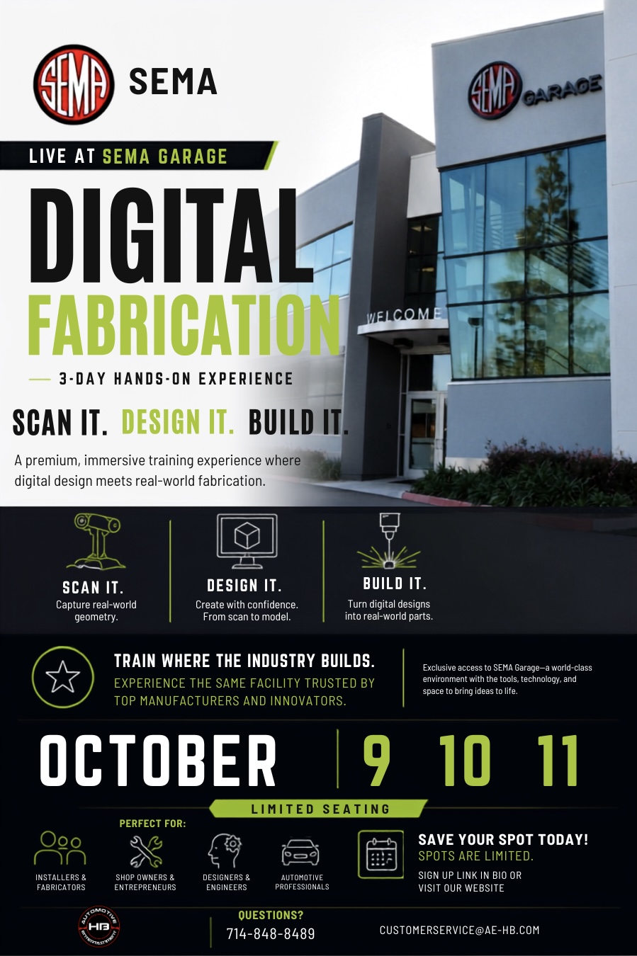 Digital Fabrication 3-Day Class — October 9–11, 2026